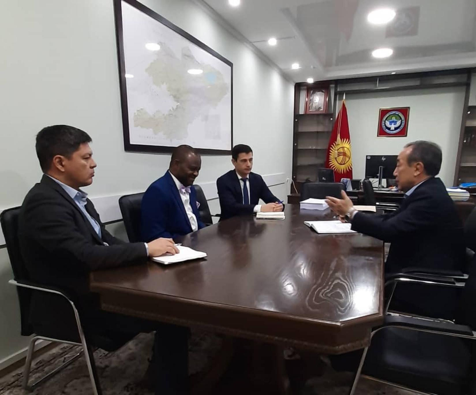 Meeting of UNRC Ozonnia Ojielo with Minister of Labour, Social Welfare and Migration Kudaibergen Bazarbaev 