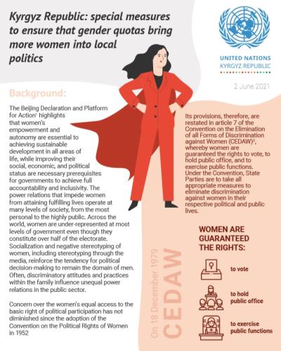 UN Brief: Special measures to ensure that gender quotas bring more women into local politics